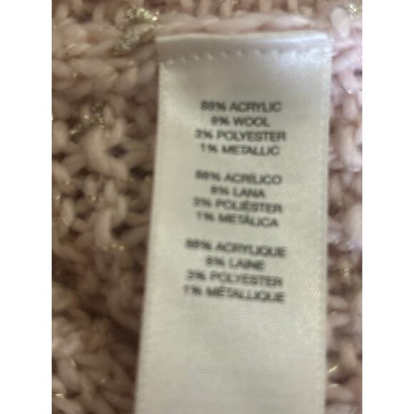 Chico's blush sparkle sweater, textured, sparkly, quiet luxury, neutral, relaxed - Picture 6 of 6